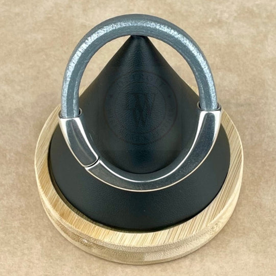 Metallic Silver Leather Arena Bracelet with <strong>Single</strong> Antique Silver Magnetic Clasp