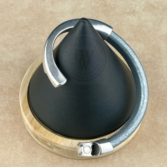 Metallic Silver Leather Arena Bracelet with <strong>Single</strong> Antique Silver Magnetic Clasp