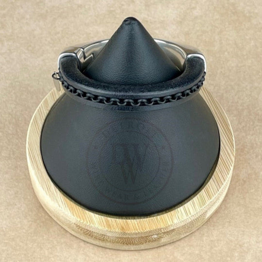 Black Chain on Black Leather Unisex Arena Bracelet-1