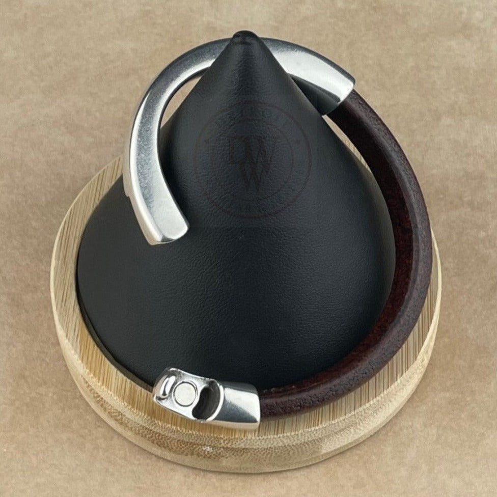 Distressed Brown Leather Unisex Arena Bracelet-6