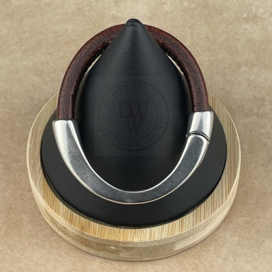 Distressed Whiskey Leather Unisex Arena Bracelet-4