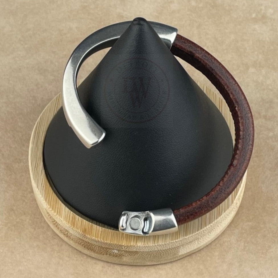 Distressed Whiskey Leather Unisex Arena Bracelet-6