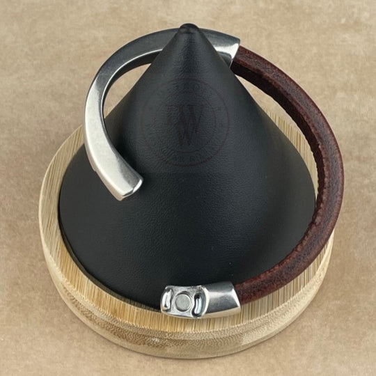 Distressed Whiskey Leather Unisex Arena Bracelet-6