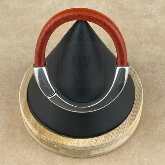 Distressed Orange Leather Unisex Arena Bracelet -1