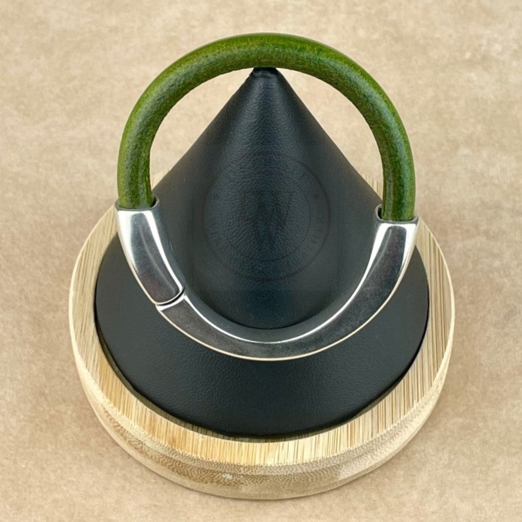 Distressed Grass Green Leather Unisex Arena Bracelet-1