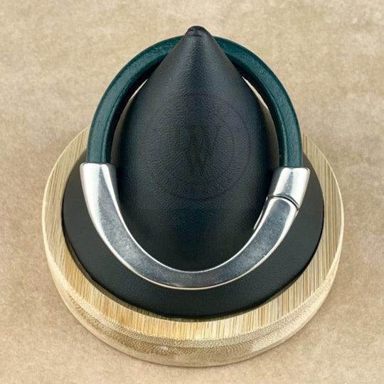 Midnight Green Leather Unisex Arena Bracelet-4