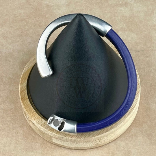 Dark Purple Leather Unisex Arena Bracelet-5