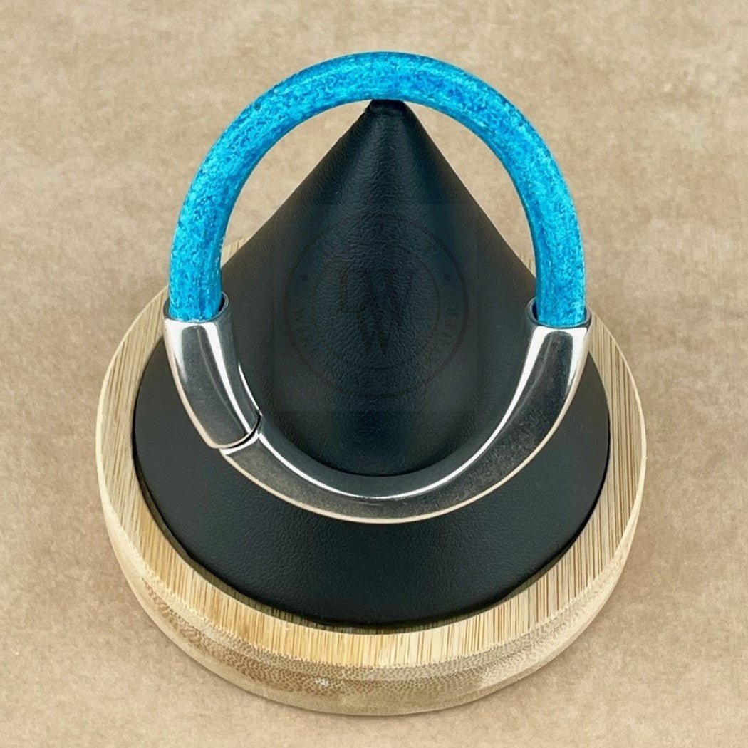 Distressed Turquoise Leather Unisex Arena Bracelet-1