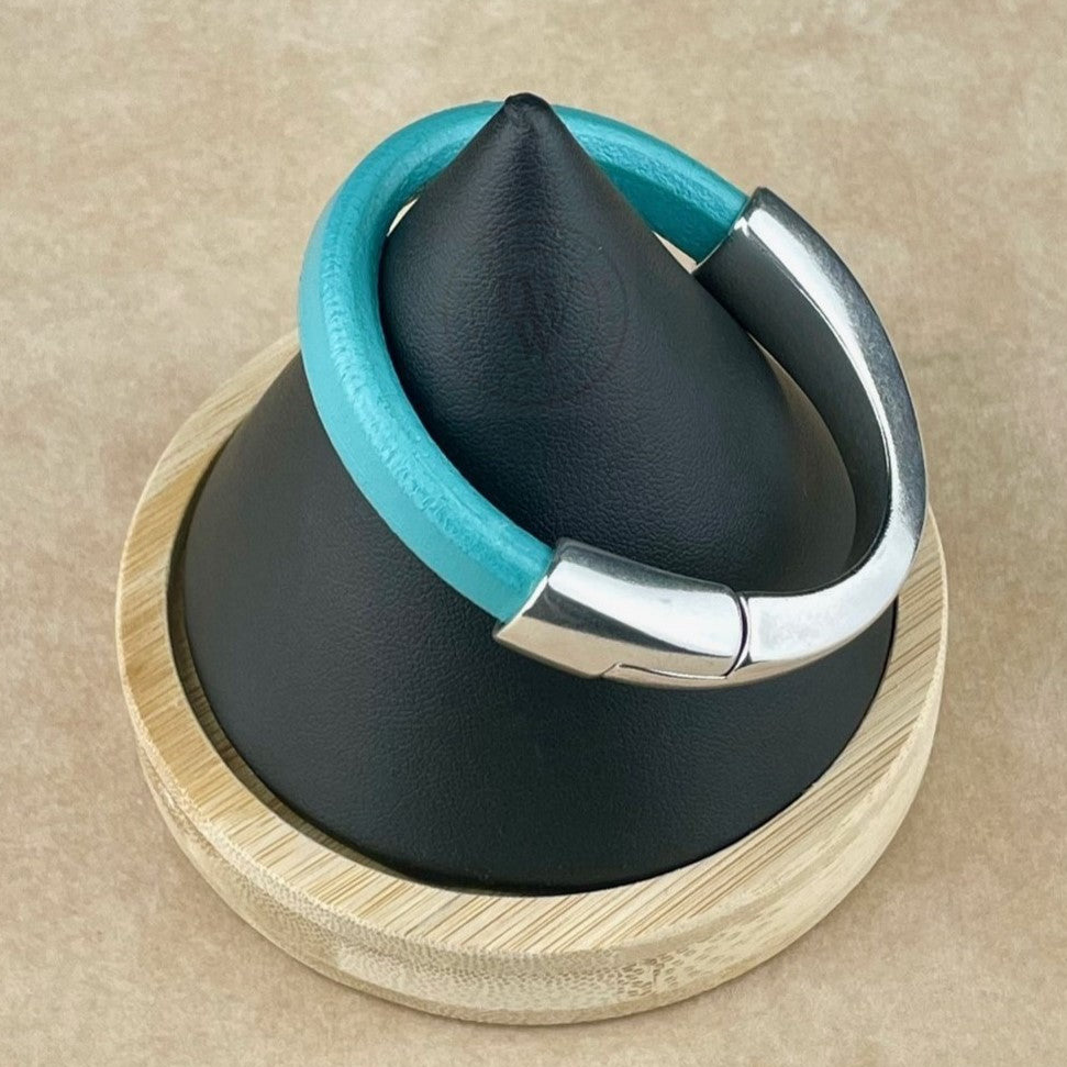 Turquoise Leather Unisex Arena Bracelet -3