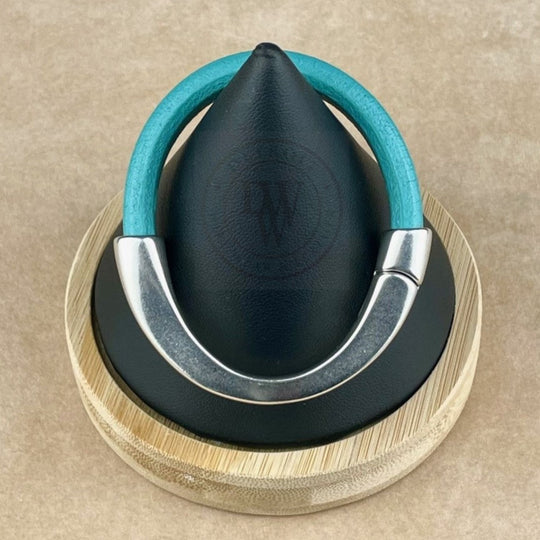 Turquoise Leather Unisex Arena Bracelet -4