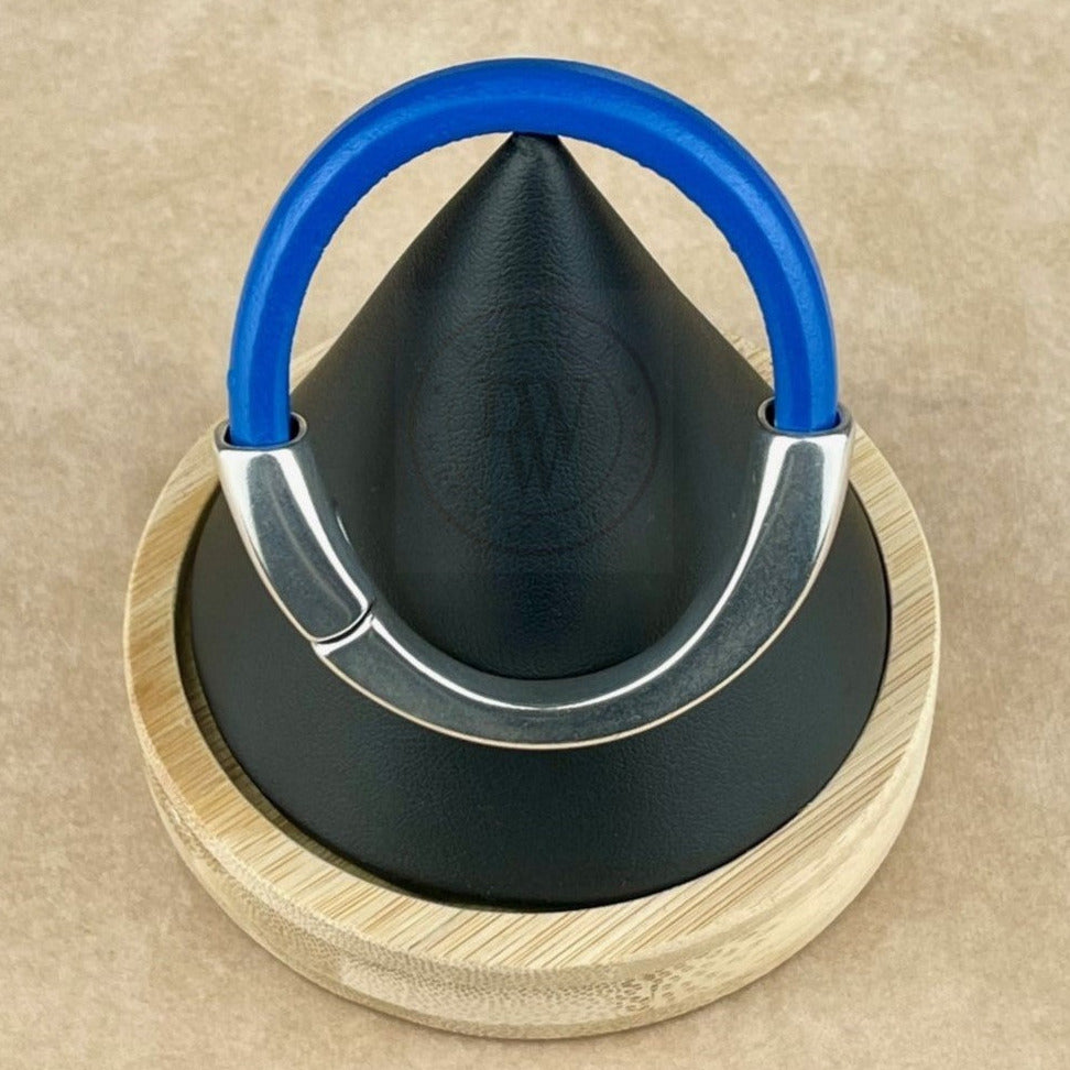 Electric Blue Leather Unisex Arena Bracele-1