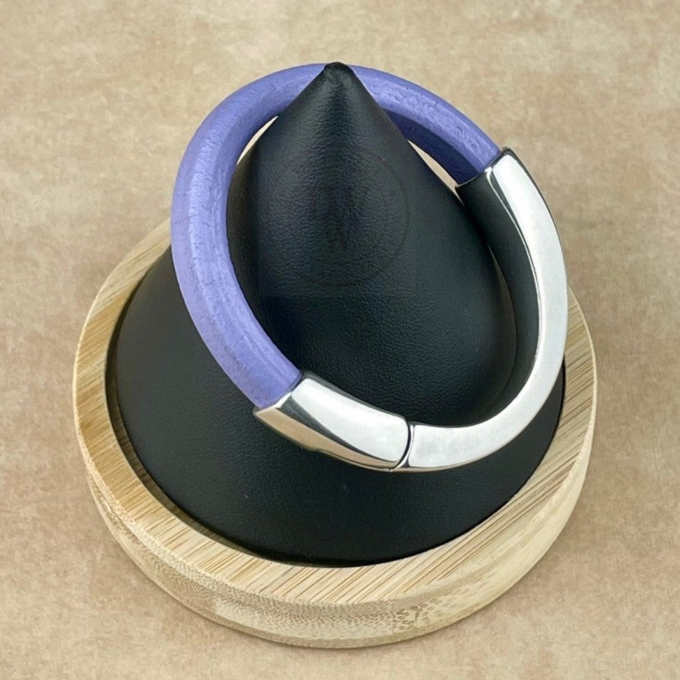 Lilac Leather Unisex Arena Bracelet -3