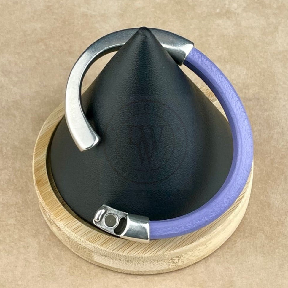 Lilac Leather Unisex Arena Bracelet -5