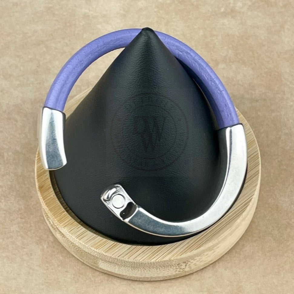 Lilac Leather Unisex Arena Bracelet -6