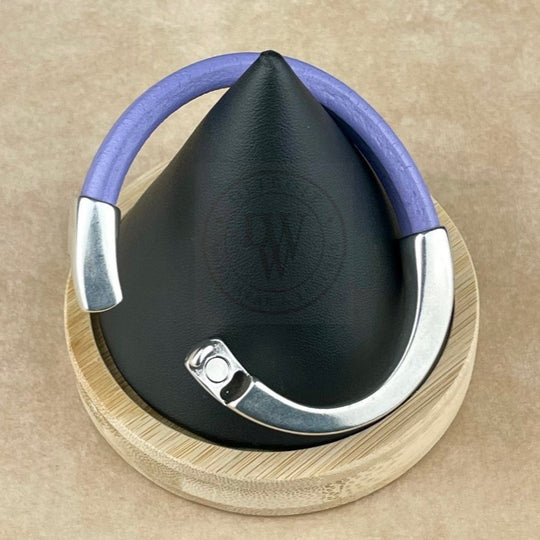 Lilac Leather Unisex Arena Bracelet -6