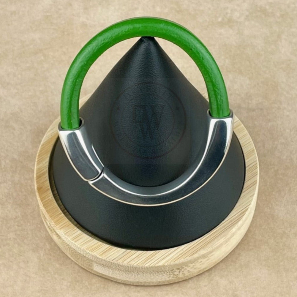 Kelly Green Leather Unisex Arena Bracelet-1