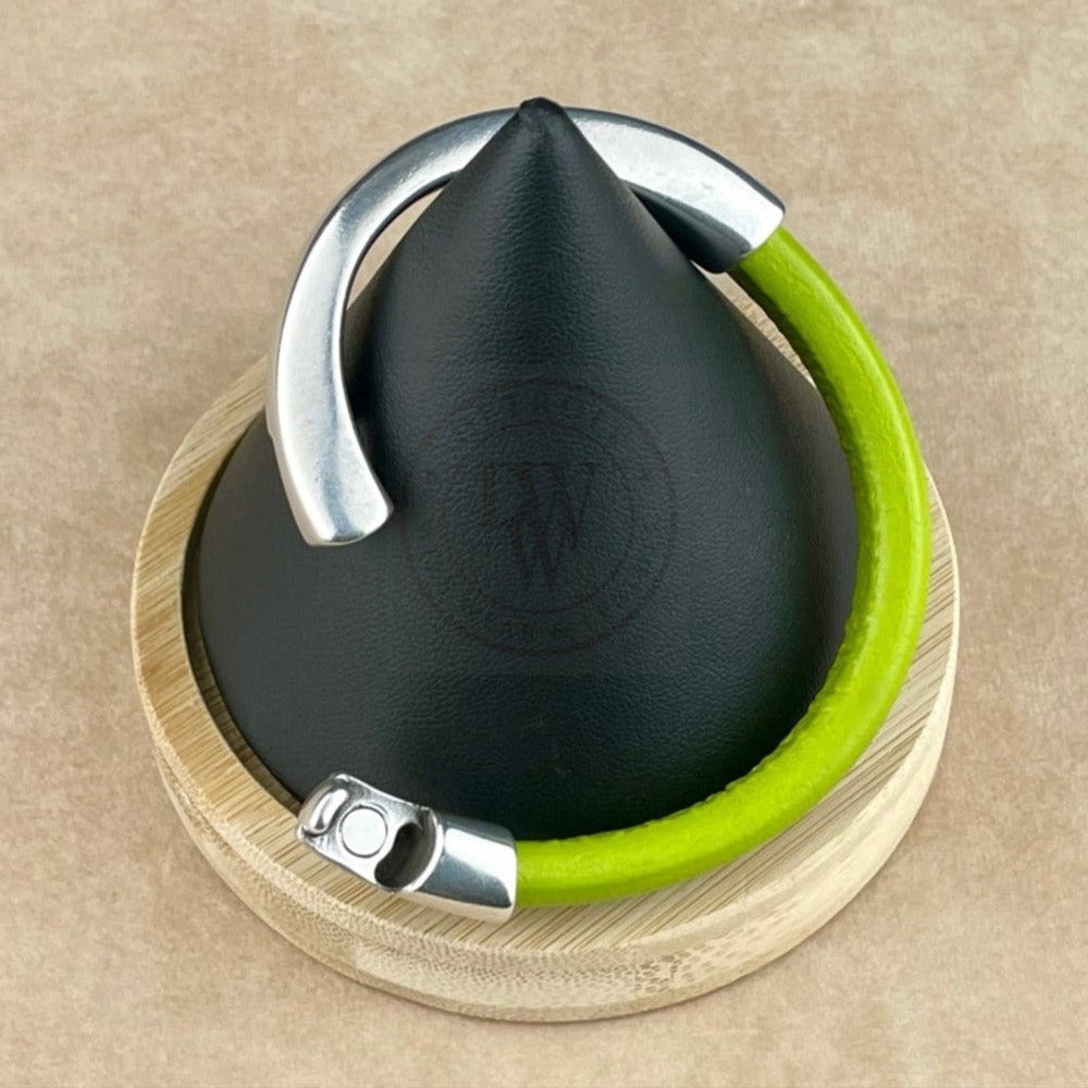 Pistachio Leather Unisex Arena Bracelet -5