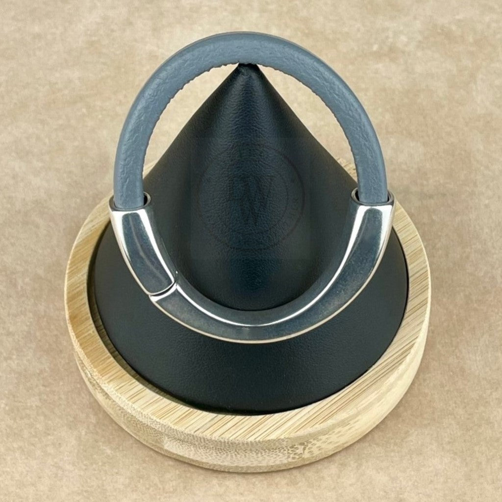 Dark Grey Leather Unisex Arena Bracelet-1