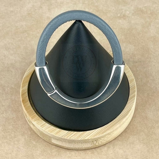 Dark Grey Leather Unisex Arena Bracelet-1