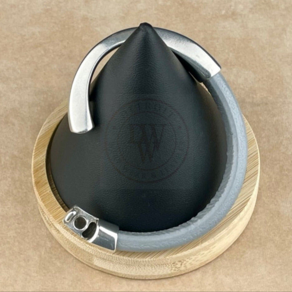 Light Grey Leather Unisex Arena Bracelet-5