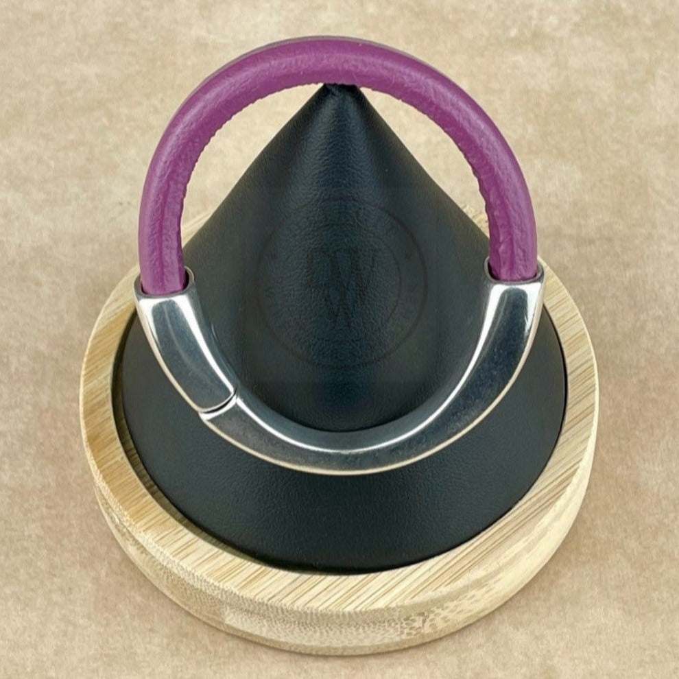 Plum Leather Unisex Arena Bracelet -1