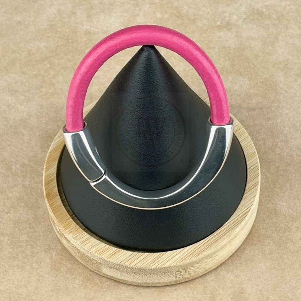 Fuchsia Leather Unisex Arena Bracele-1