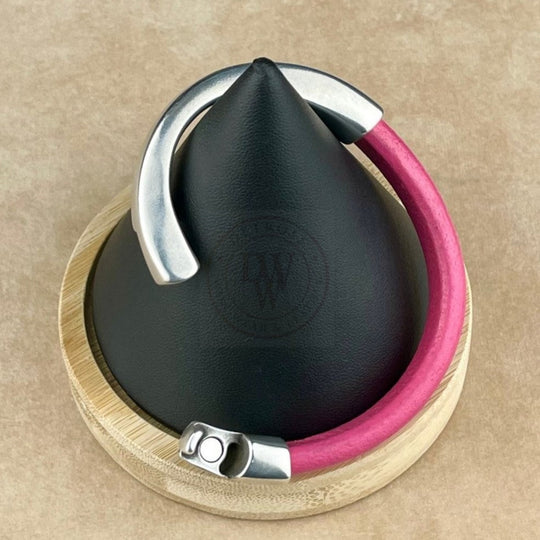 Fuchsia Leather Unisex Arena Bracele-6