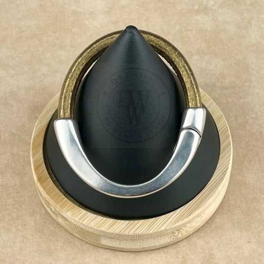 Metallic Gold Brown Leather Unisex Arena Bracelet-4