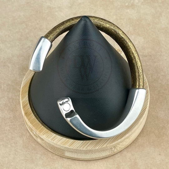 Metallic Gold Brown Leather Unisex Arena Bracelet-6