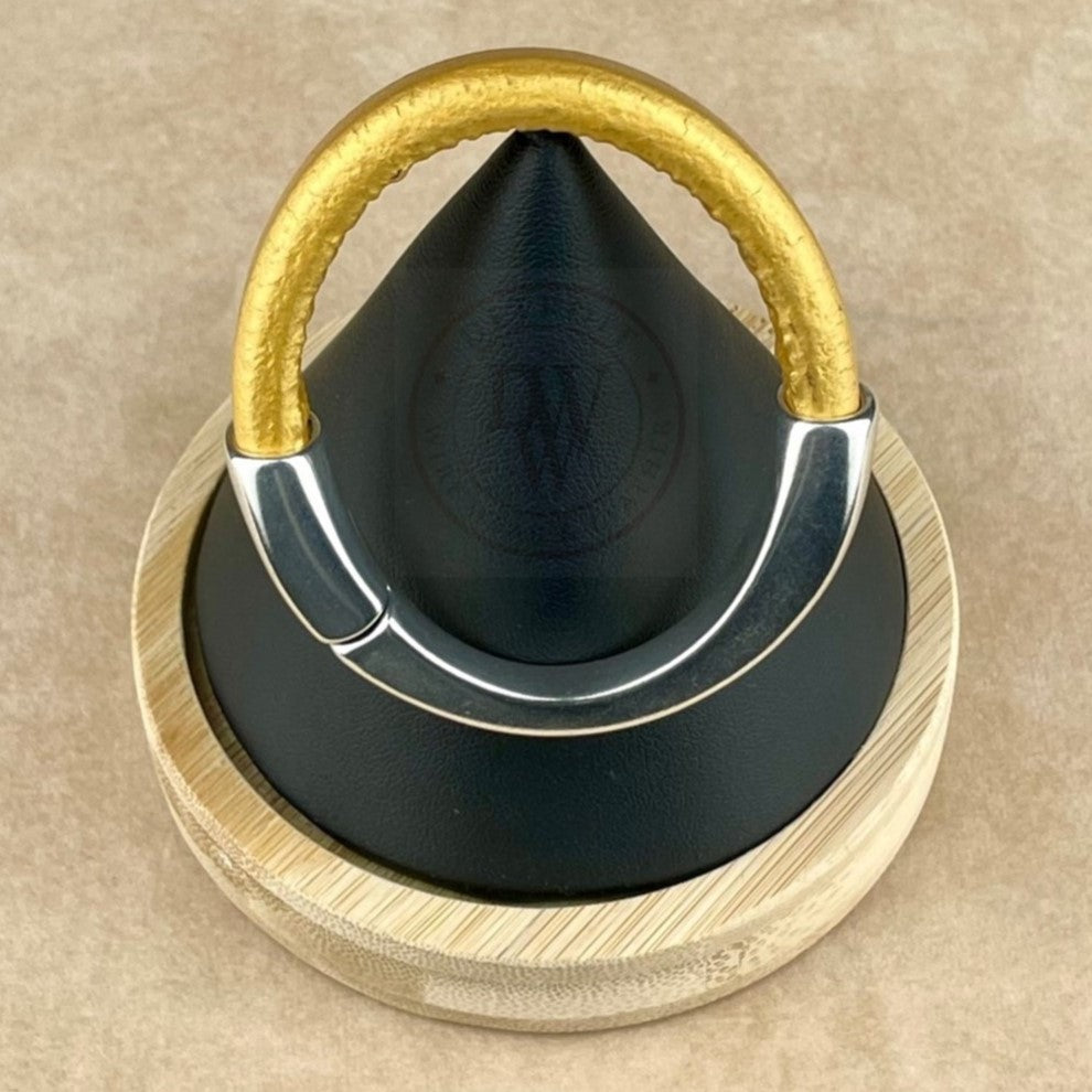 Metallic Gold Leather Unisex Arena Bracelet-1