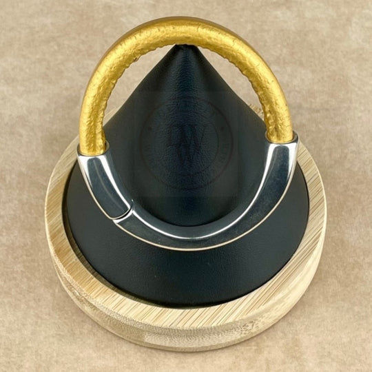 Metallic Gold Leather Unisex Arena Bracelet-1