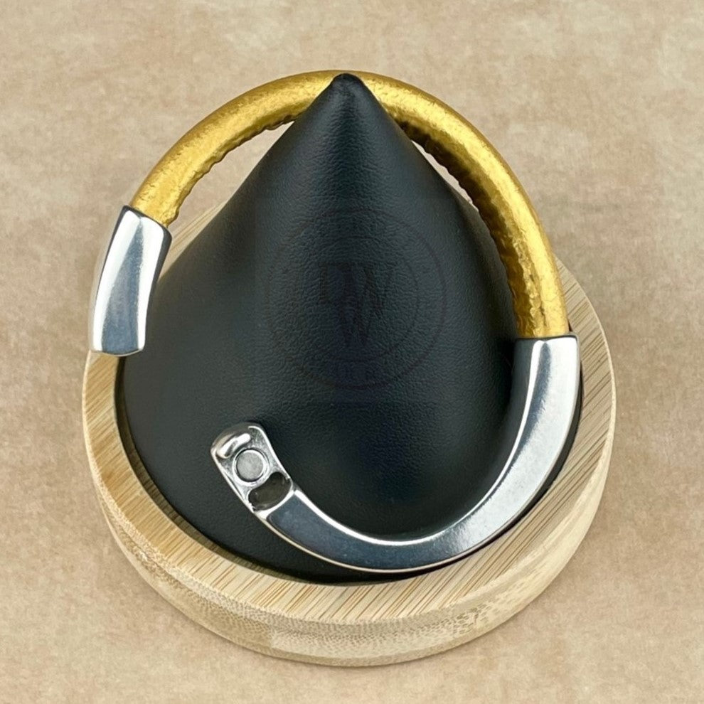 Metallic Gold Leather Unisex Arena Bracelet-6