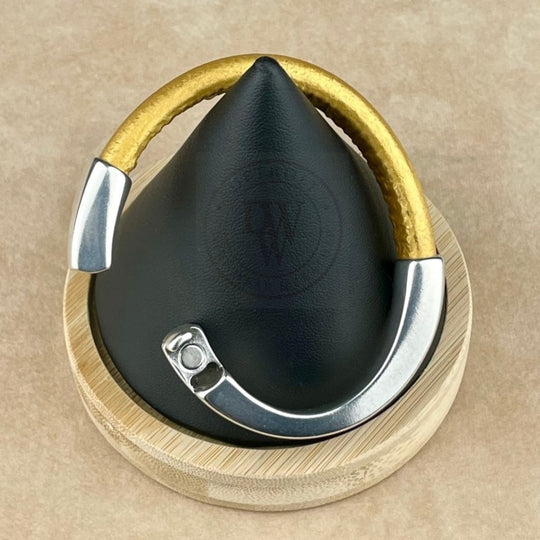 Metallic Gold Leather Unisex Arena Bracelet-6