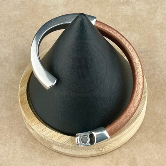 Matte Metallic Bronze Leather Unisex Arena Bracelet-4