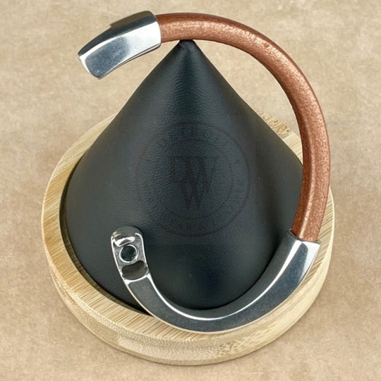 Matte Metallic Bronze Leather Unisex Arena Bracelet-5