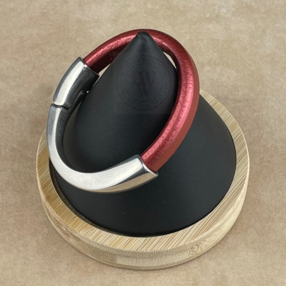 Metallic Copper Leather Unisex Arena Bracelet-2