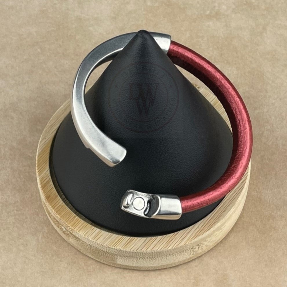 Metallic Copper Leather Unisex Arena Bracelet-5