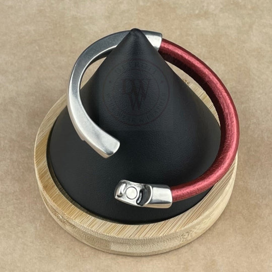 Metallic Copper Leather Unisex Arena Bracelet-5