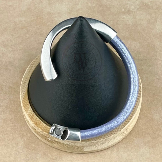 Metallic Lilac Leather Unisex Arena Bracelet-6