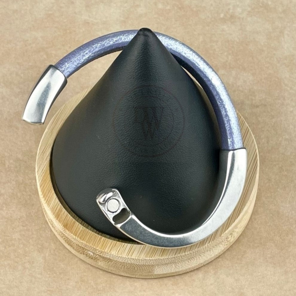 Metallic Lilac Leather Unisex Arena Bracelet-7