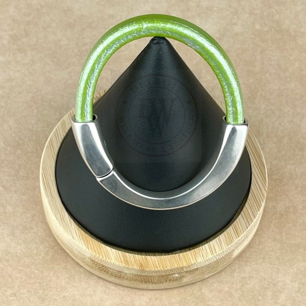 Metallic Pistachio Leather Unisex Arena Bracelet 1