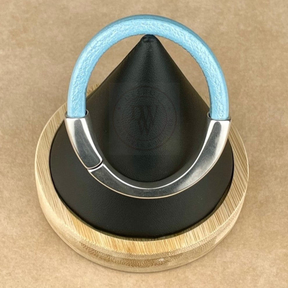 Metallic Sky Blue Leather Unisex Arena Bracelet -1