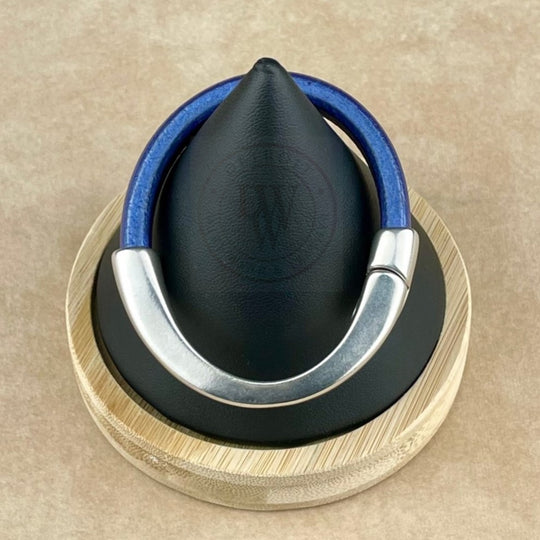 Metallic Amethyst Leather Unisex Arena Bracelet-4