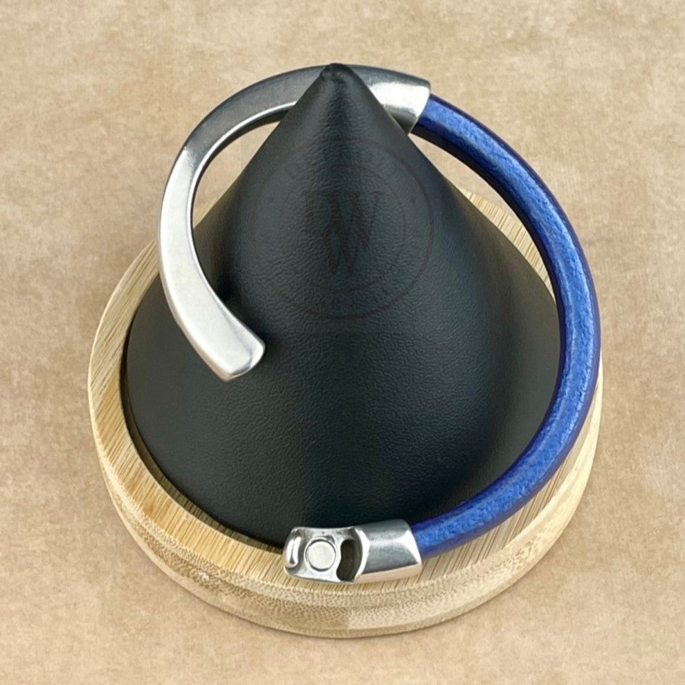 Metallic Amethyst Leather Unisex Arena Bracelet-5