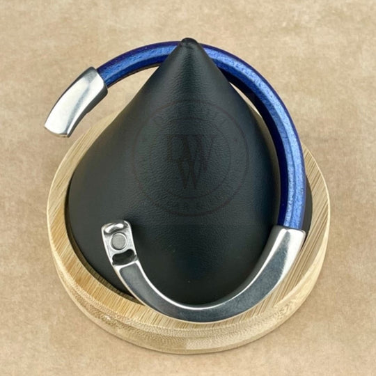 Metallic Amethyst Leather Unisex Arena Bracelet-6