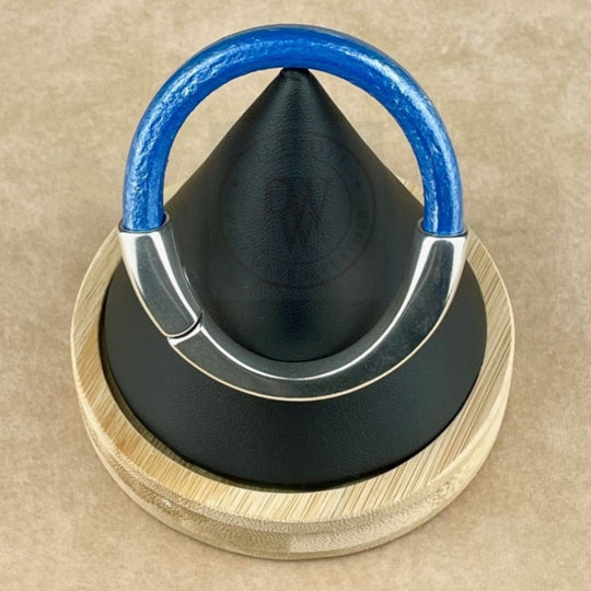 Metallic Star Spangled Banner Blue Leather Unisex Arena Bracelet-1