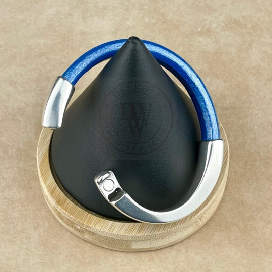 Metallic Star Spangled Banner Blue Leather Unisex Arena Bracelet-6