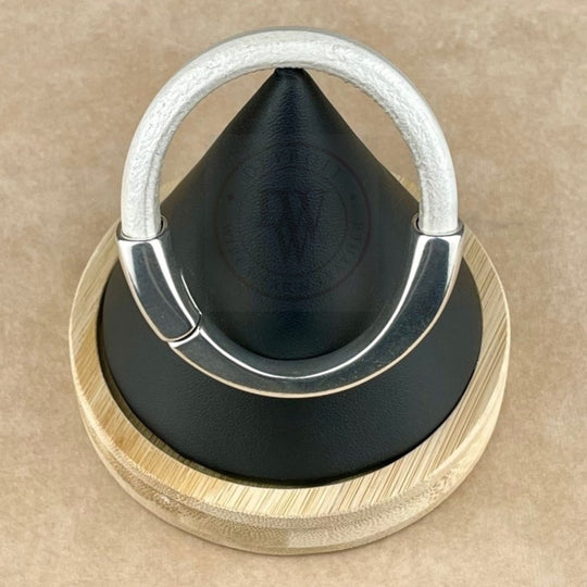 Metallic Pearl White Leather Unisex Arena Bracelet-1