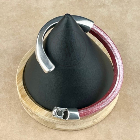 Metallic Coral Leather Unisex Arena Bracelet-5