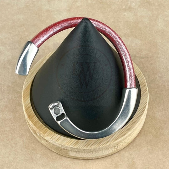 Metallic Coral Leather Unisex Arena Bracelet-6